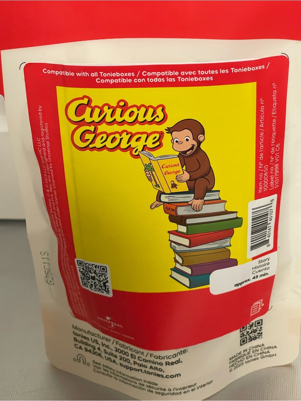 Tonies Curious George Adventure Tonie - Brown & Yellow - Picture 4 of 7